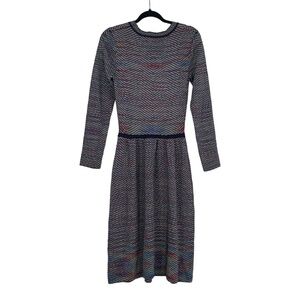 Royal Women's Black‎ Printed Long Sleeve Knee length Sweater Dress Size Small